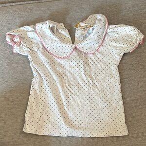 The Beaufort Bonnet Company White Blouse with Pink Accents
